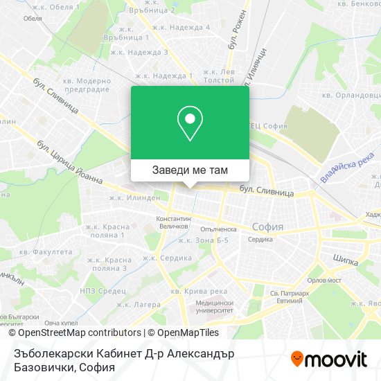 Зъболекарски Кабинет Д-р Александър Базовички карта