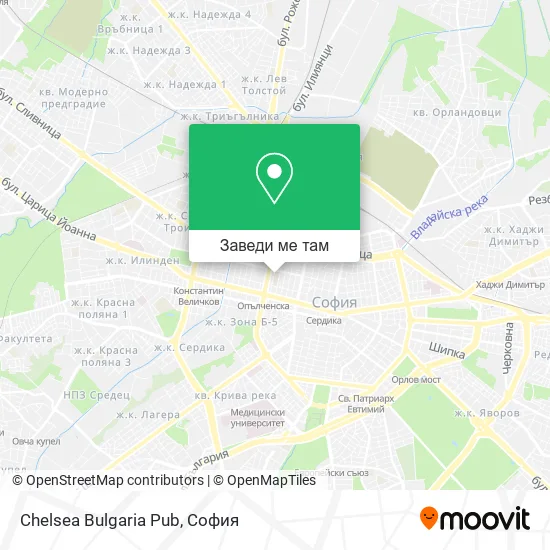 Chelsea Bulgaria Pub карта
