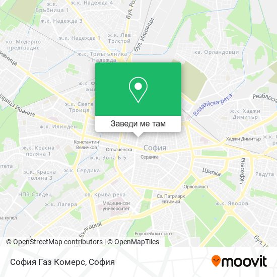 София Гaз Комерс карта