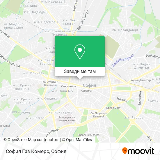 София Гaз Комерс карта