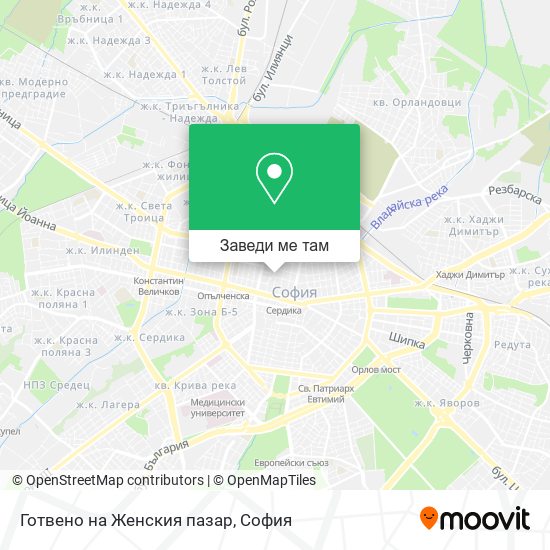 Готвено на Женския пазар карта