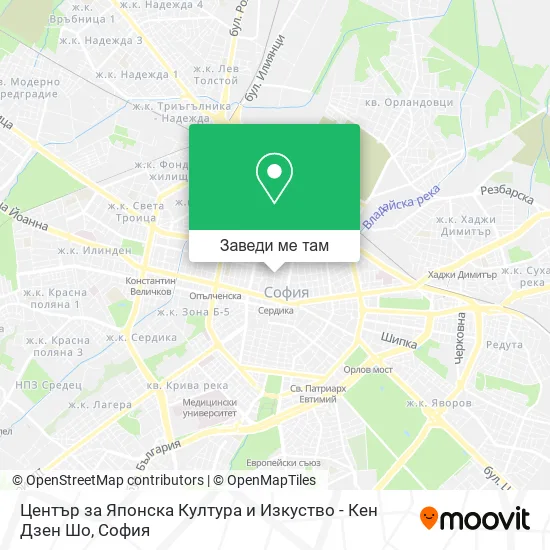 Център за Японска Култура и Изкуство - Кен Дзен Шо карта