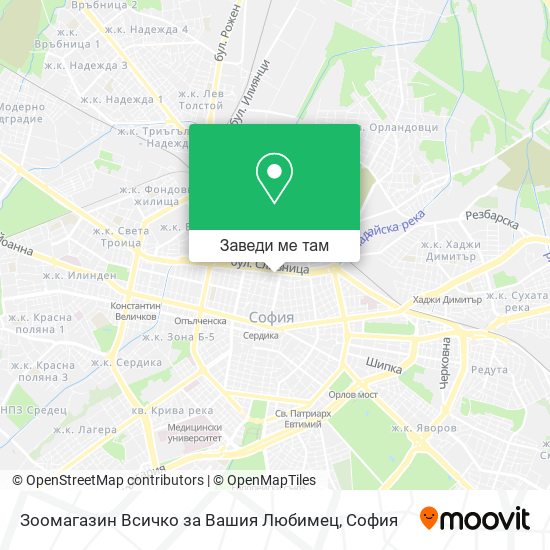 Зоомагазин Всичко за Вашия Любимец карта