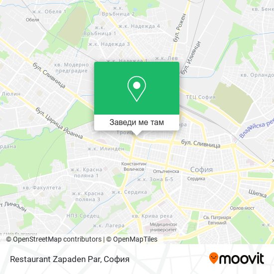 Restaurant Zapaden Par карта