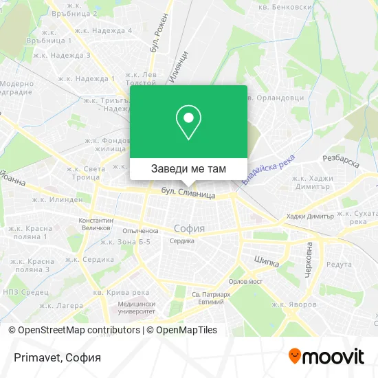 Primavet карта