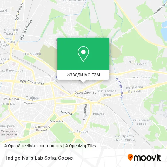 Indigo Nails Lab Sofia карта