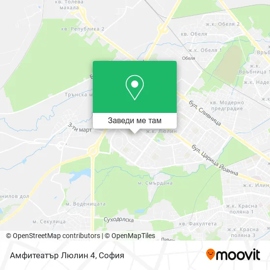 Амфитеатър Люлин 4 карта