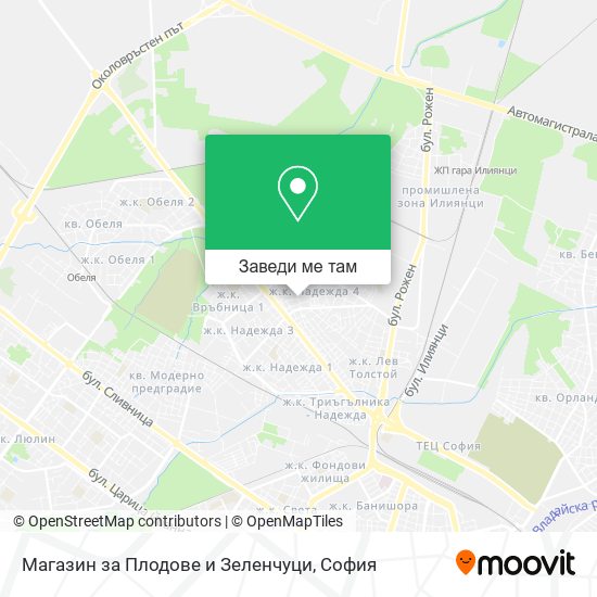Магазин за Плодове и Зеленчуци карта