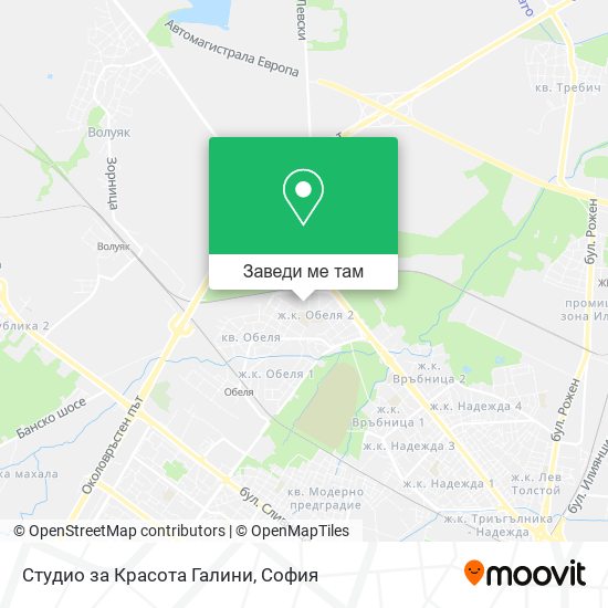 Студио за Красота Галини карта