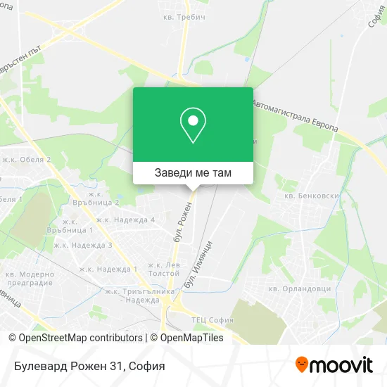 Булевард Рожен 31 карта
