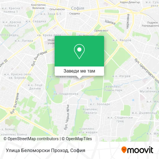 Улица Беломорски Проход карта