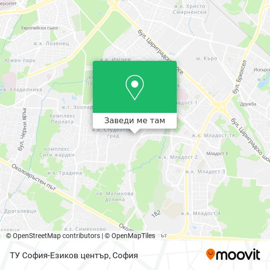 ТУ София-Езиков център карта