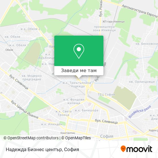 Надежда Бизнес център карта