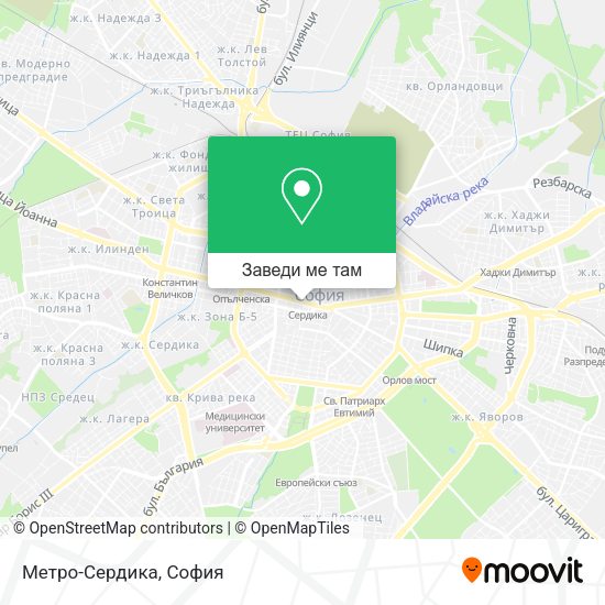 Метро-Сердика карта