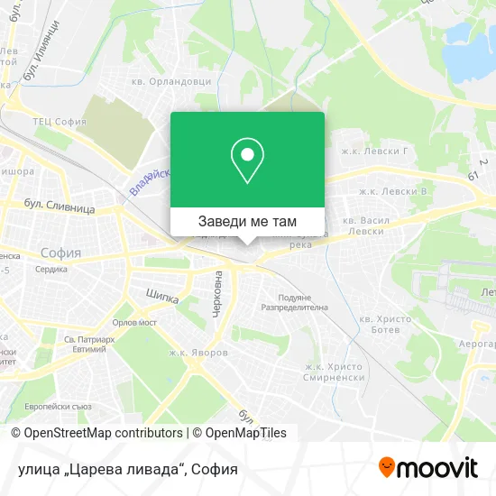 улица „Царева ливада“ карта