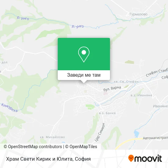 Храм Свети Кирик и Юлита карта
