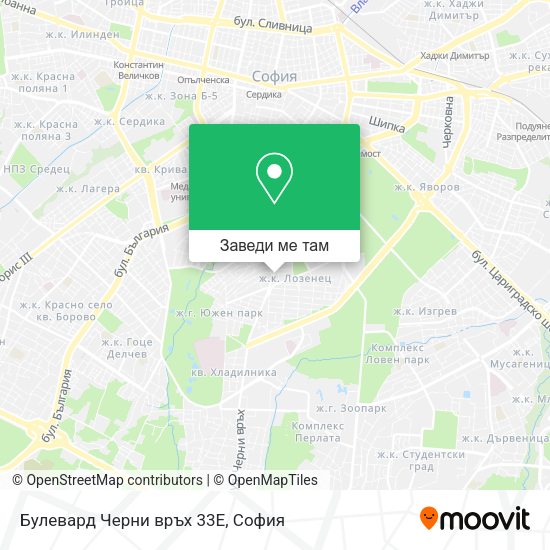 Булевард Черни връх 33Е карта