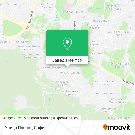 Улица Папрат карта