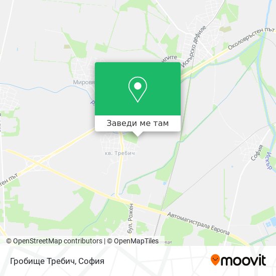 Гробище Требич карта
