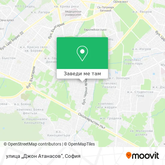 улица „Джон Атанасов“ карта