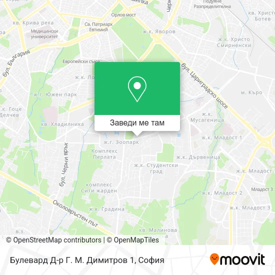Булевард Д-р Г. М. Димитров 1 карта