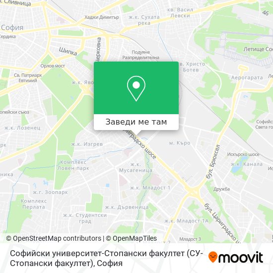 Софийски университет-Стопански факултет (СУ-Стопански факултет) карта