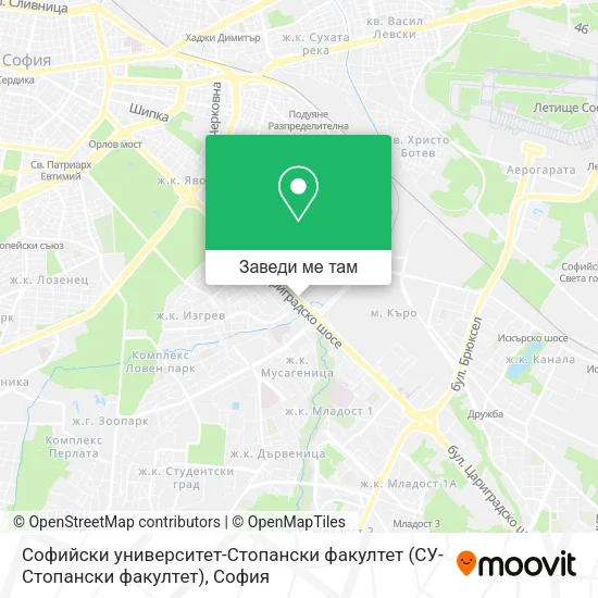 Софийски университет-Стопански факултет (СУ-Стопански факултет) карта