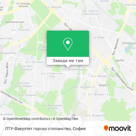 ЛТУ-Факултет горско стопанство карта