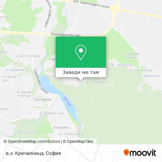 в.з. Кречалница карта