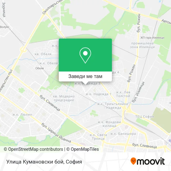 Улица Кумановски бой карта
