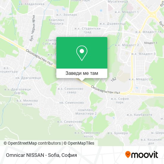 Omnicar NISSAN - Sofia карта