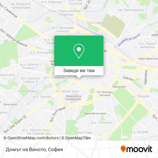 Домът на Виното карта