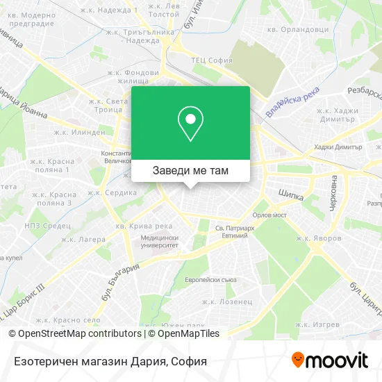 Езотеричен магазин Дария карта