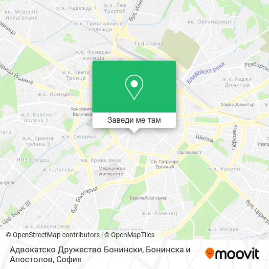 Адвокатско Дружество Бонински, Бонинска и Апостолов карта