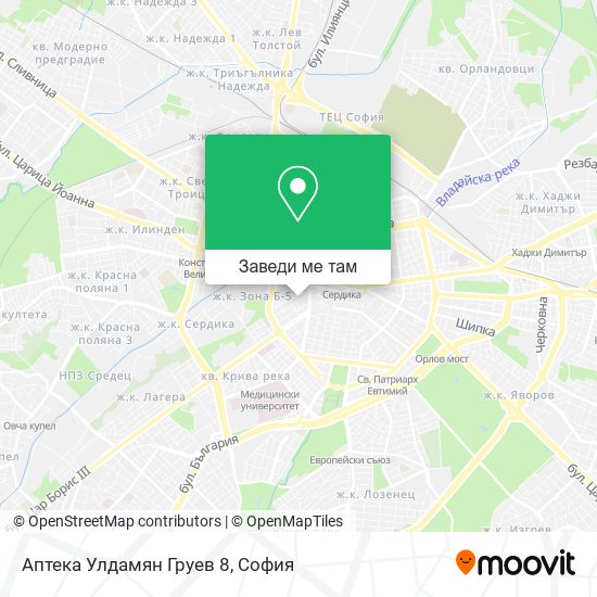 Аптека Улдамян Груев 8 карта