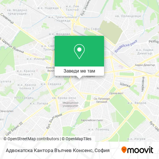 Адвокатска Кантора Вълчев Консенс карта