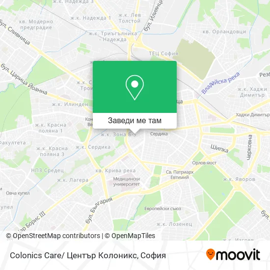 Colonics Care/ Център Колоникс карта