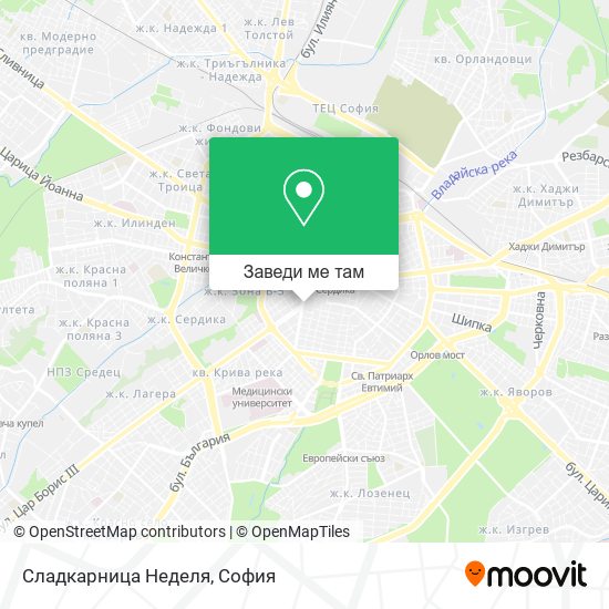 Сладкарница Неделя карта