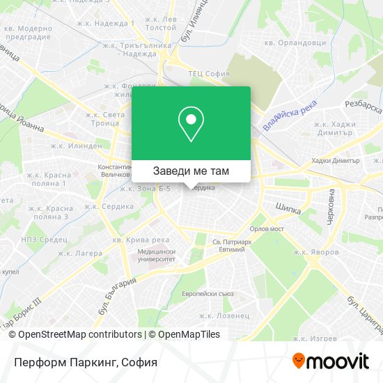 Перформ Паркинг карта