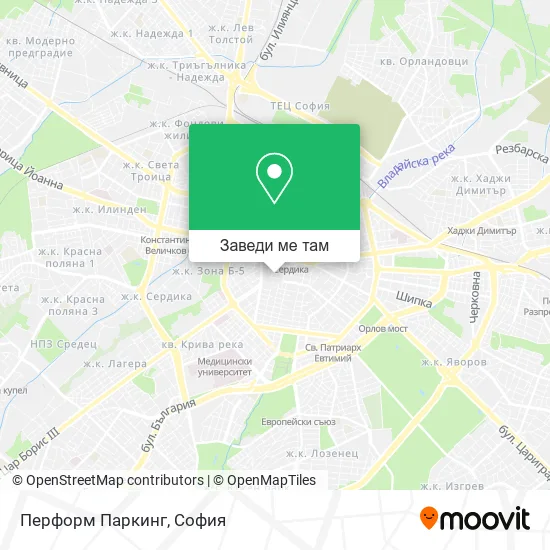 Перформ Паркинг карта