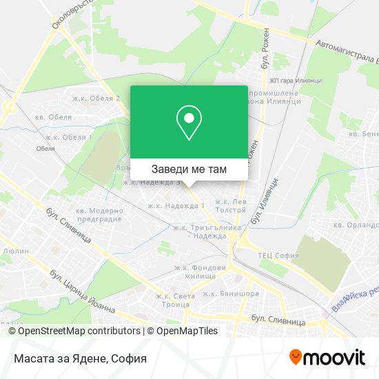 Масата за Ядене карта