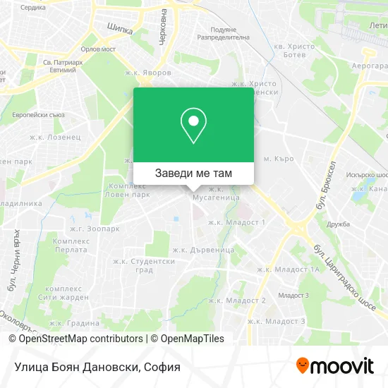 Улица Боян Дановски карта