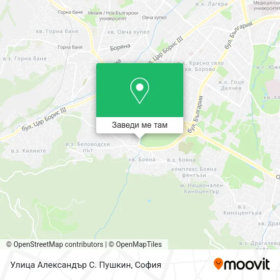 Улица Александър С. Пушкин карта