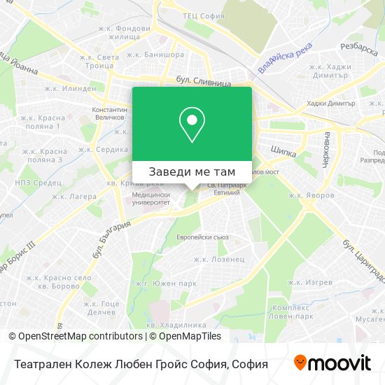 Театрален Колеж Любен Гройс София карта