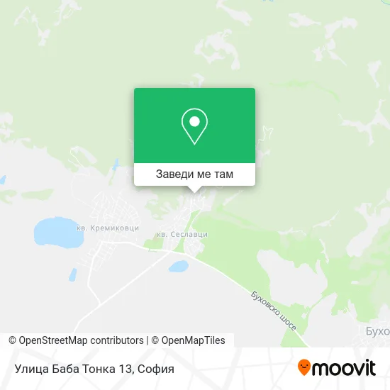 Улица Баба Тонка 13 карта