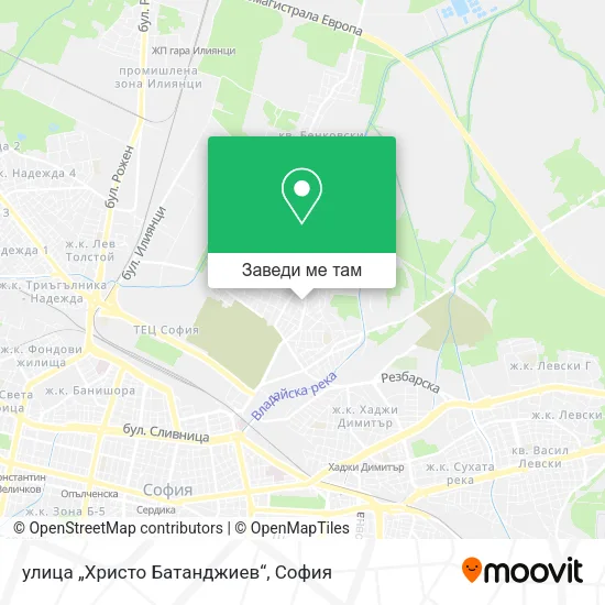 улица „Христо Батанджиев“ карта