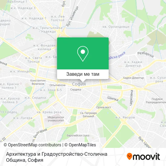 Архитектура и Градоустройство-Столична Община карта