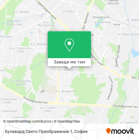 Булевард Свето Преображение 1 карта