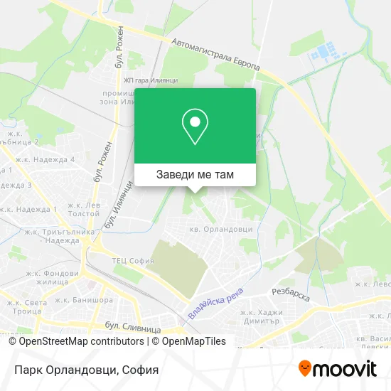 Парк Орландовци карта