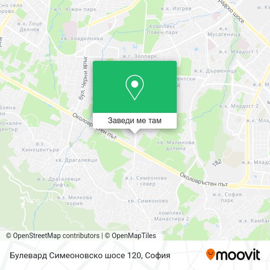 Булевард Симеоновско шосе 120 карта